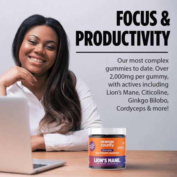 Orange County Lions Mane Nootropic Gummies - Vapestore Direct