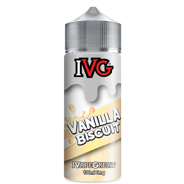 Vanilla Biscuit E-Liquid Shortfill by IVG 100ml - Vapestore Direct