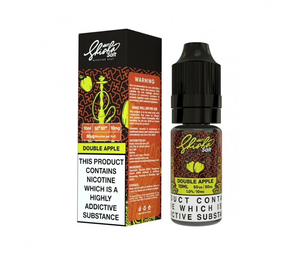 Double Apple SHISHA E-Liquid Nicotine Salt By Nasty Juice 10ml - Vapestore Direct