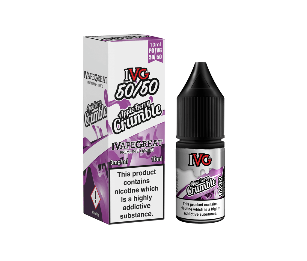 Apple Berry Crumble 50/50 E-Liquid By IVG 10ml - Vapestore Direct