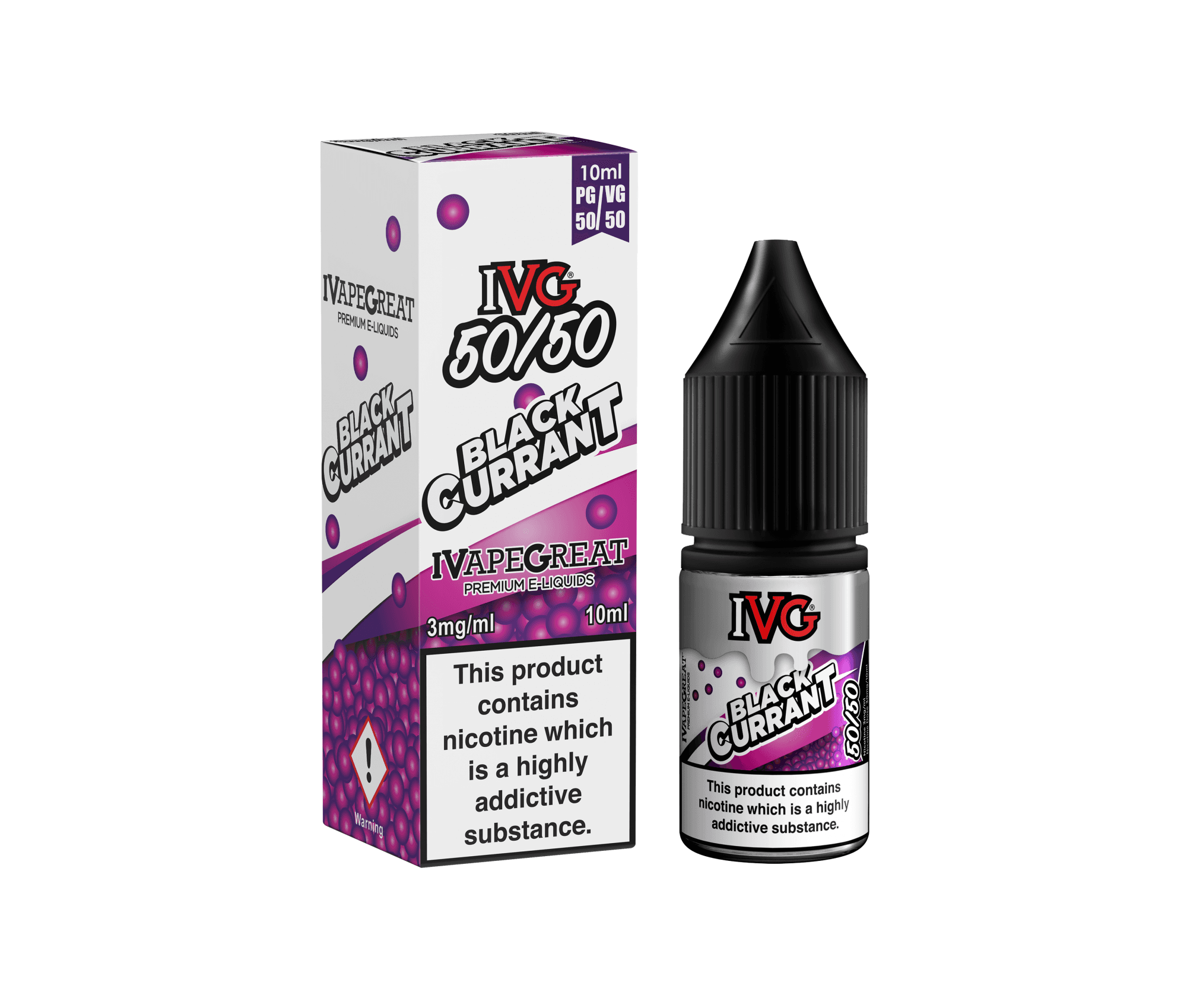 Blackcurrant 50/50 E-Liquid By IVG 10ml - Vapestore Direct