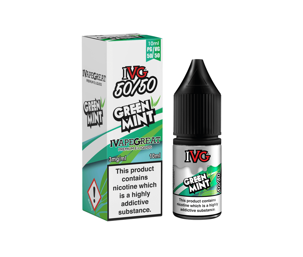 Green Mint 50/50 E-Liquid By IVG 10ml - Vapestore Direct