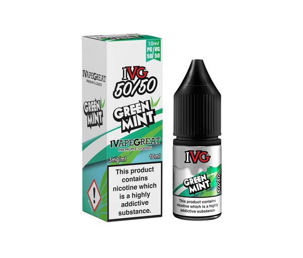 Green Mint 50/50 E-Liquid By IVG 10ml - Vapestore Direct
