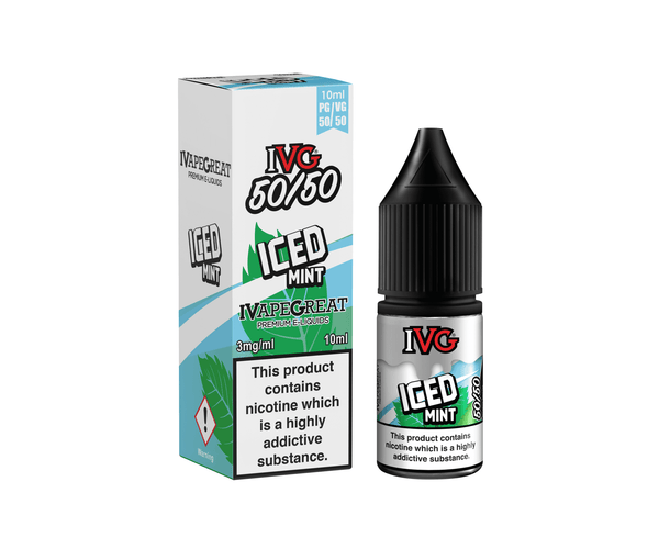 Iced Mint 50/50 E-Liquid By IVG 10ml - Vapestore Direct