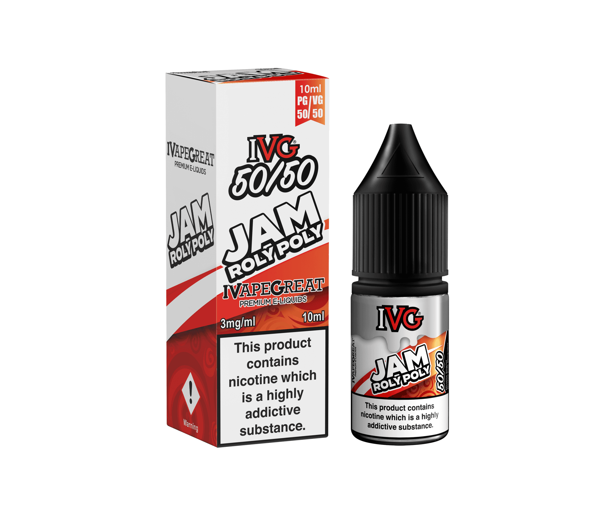 Jam Roly Poly 50/50 E-Liquid By IVG 10ml - Vapestore Direct