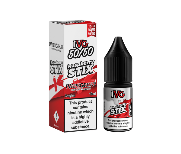 Raspberry Stix 50/50 E-Liquid By IVG 10ml - Vapestore Direct