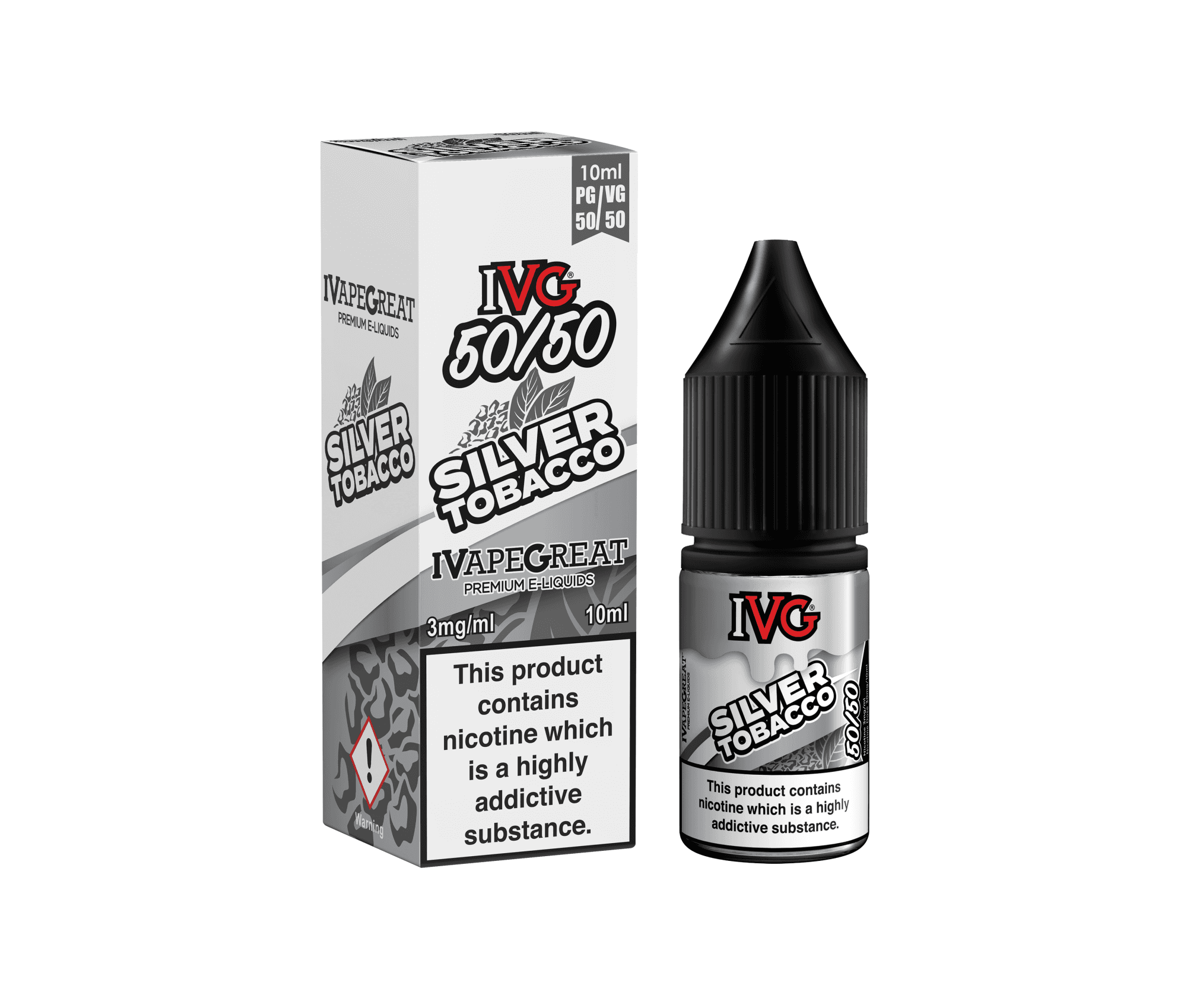 Silver Tobacco 50/50 E-Liquid By IVG 10ml - Vapestore Direct