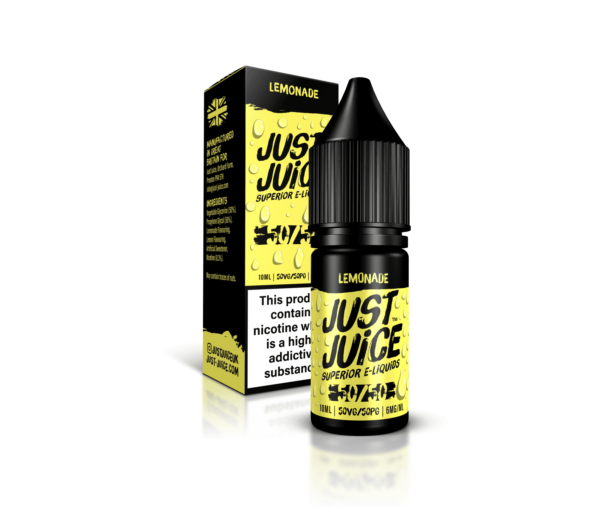 Lemonade 50/50 E-Liquid By Just Juice 10ml - Vapestore Direct