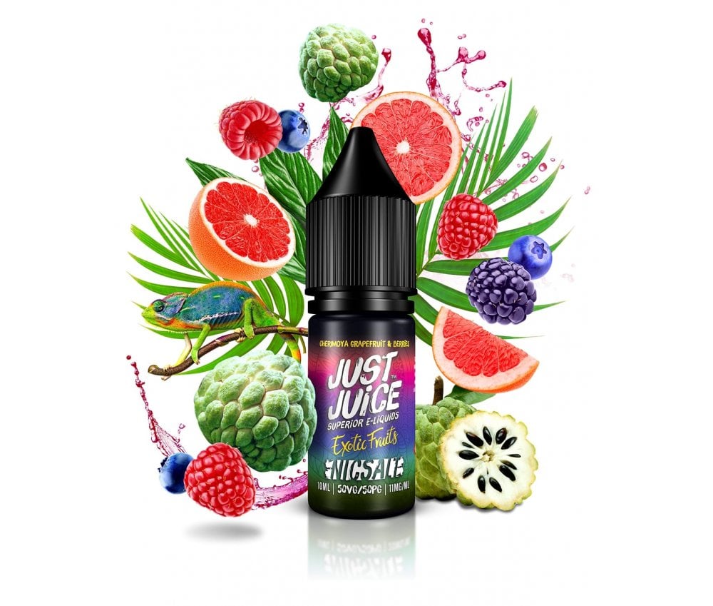 Cherimoya Grapefruit Berries E-Liquid Nicotine Salt By Just Juice 10ml - Vapestore Direct