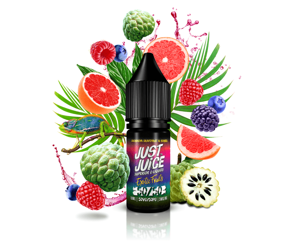 Cherimoya Grapefruit Berries 50/50 E-Liquid By Just Juice 10ml - Vapestore Direct