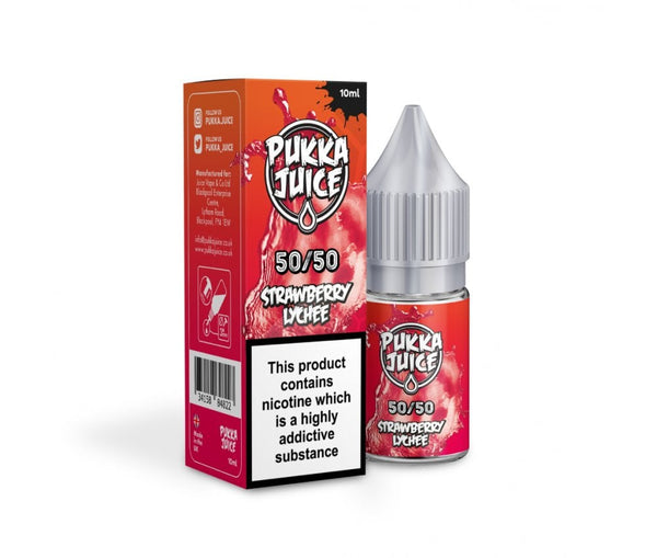 Strawberry Lychee 50/50 E-Liquid By Pukka Juice 10ml - Vapestore Direct