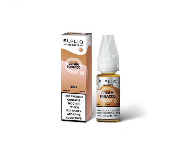 Creamy Tobacco ELFLIQ E-Liquid Nicotine Salt By Elfbar 10ml - Vapestore Direct