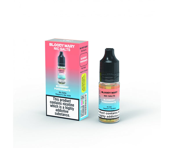 Blueberry Pomegranate E-Liquid Nicotine Salt By Bloody Mary 10ml - Vapestore Direct