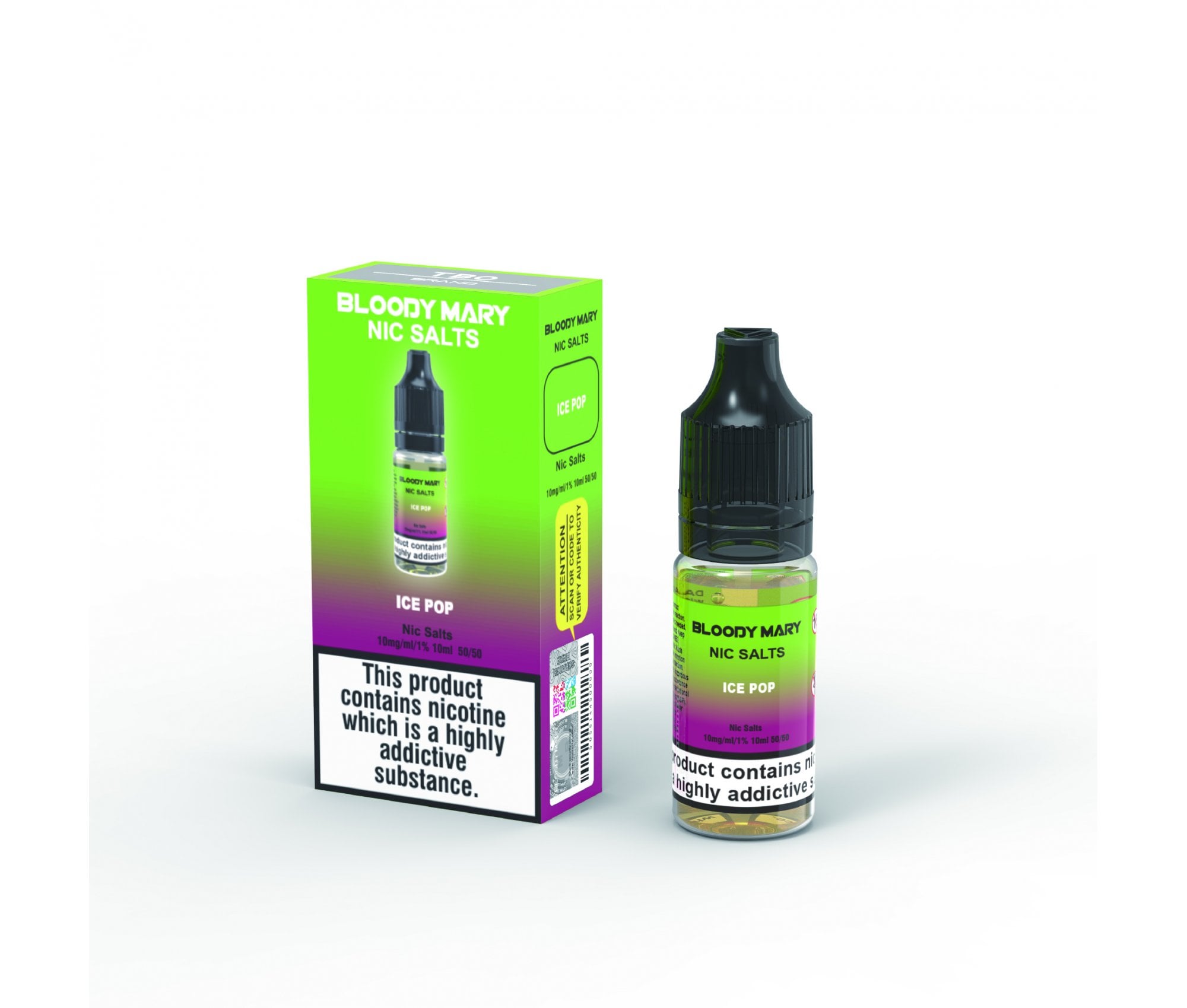 Ice Pop E-Liquid Nicotine Salt By Bloody Mary 10ml - Vapestore Direct