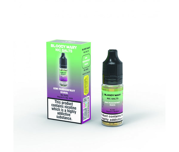 Kiwi Passionfruit Guava E-Liquid Nicotine Salt By Bloody Mary 10ml - Vapestore Direct
