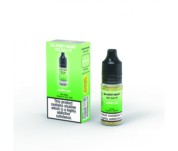 Lemon Lime E-Liquid Nicotine Salt By Bloody Mary 10ml - Vapestore Direct