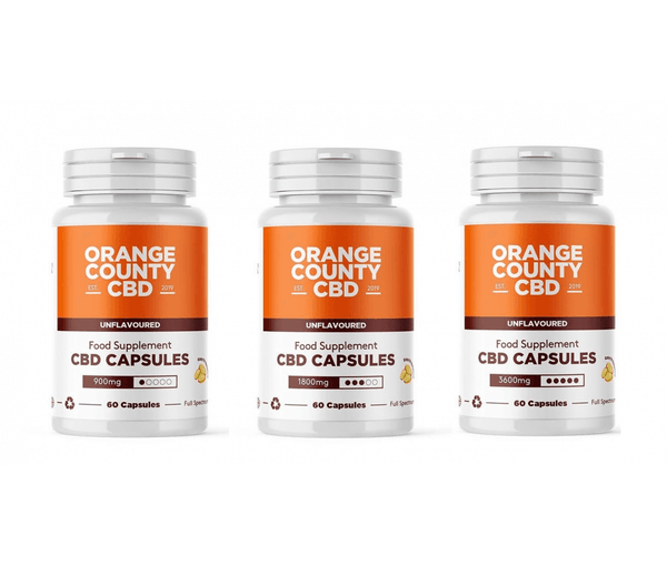 Orange County Full Spectrum CBD Soft Gel Capsules  LARGE - Pack of 60 - Vapestore Direct