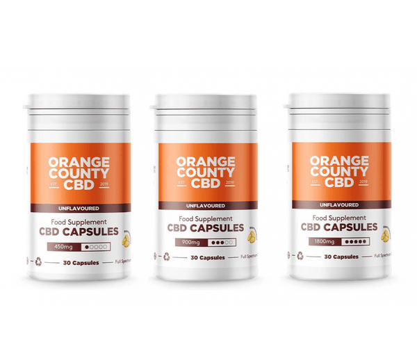 Orange County Full Spectrum CBD Soft Gel Capsules  SMALL - Pack of 30 - Vapestore Direct