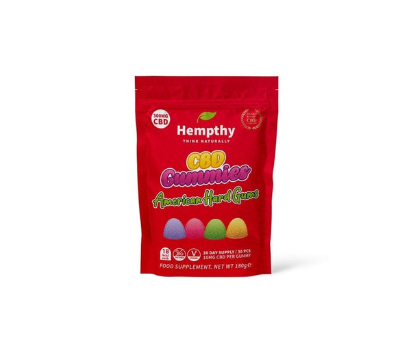 Hempthy CBD Gummies 300mg Bag AMERICAN HARD GUMS - Vapestore Direct