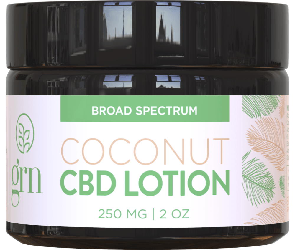 GRN CBD Body Lotion 250mg COCONUT - Vapestore Direct