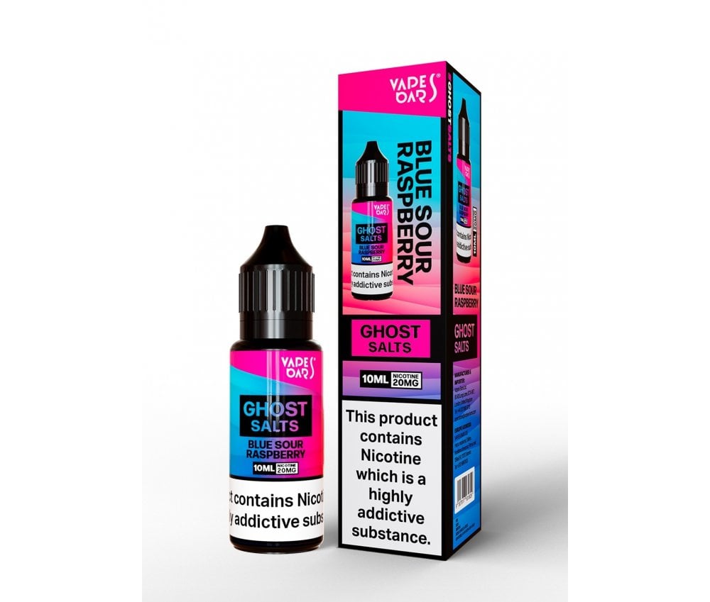 Blue Sour Raspberry GHOST SALTS E-Liquid Nicotine Salt By Vapes Bars 10ml - Vapestore Direct
