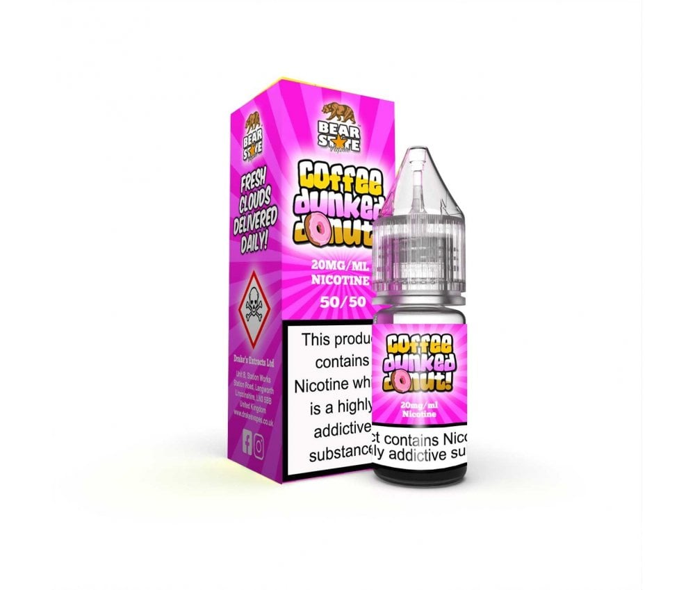 Coffee Dunked Donut E-Liquid Nictine Salt By Bear State Vapor 10ml - Vapestore Direct