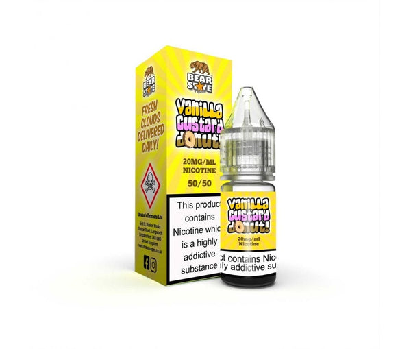 Vanilla Custard Donut E-Liquid Shortfill By Bear State Vapor 10ml - Vapestore Direct