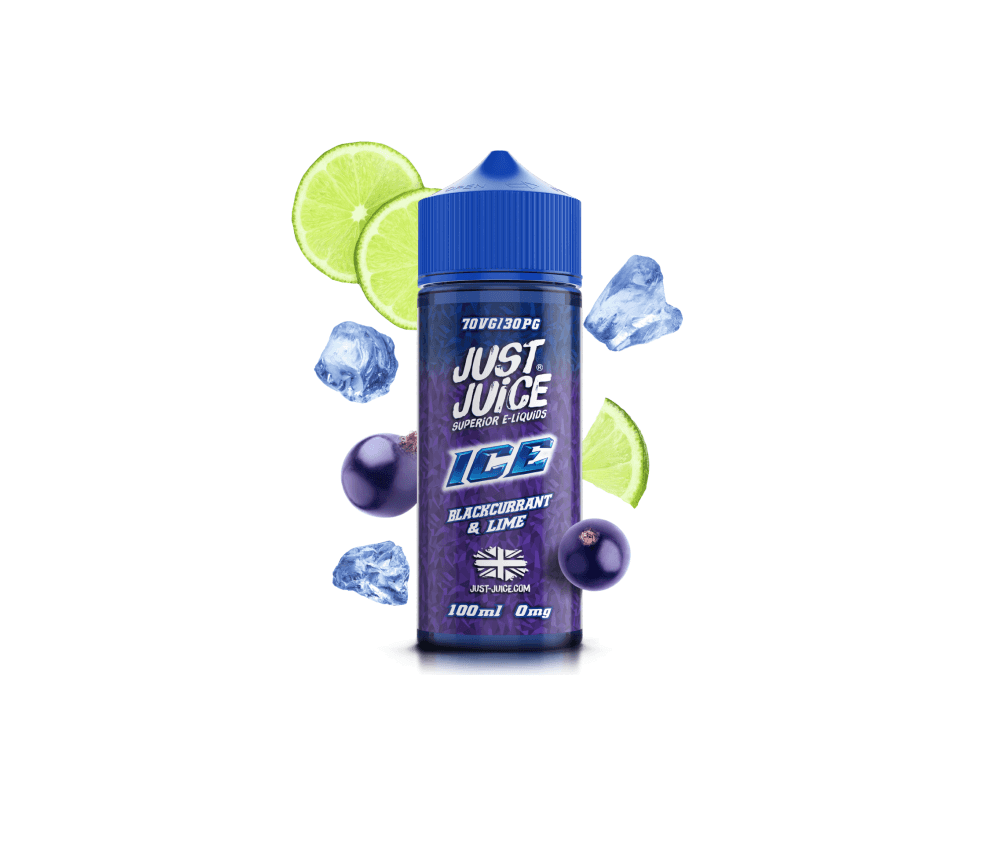 Blackcurrant & Lime ICE E-Liquid Shortfill By Just Juice 100ml - Vapestore Direct