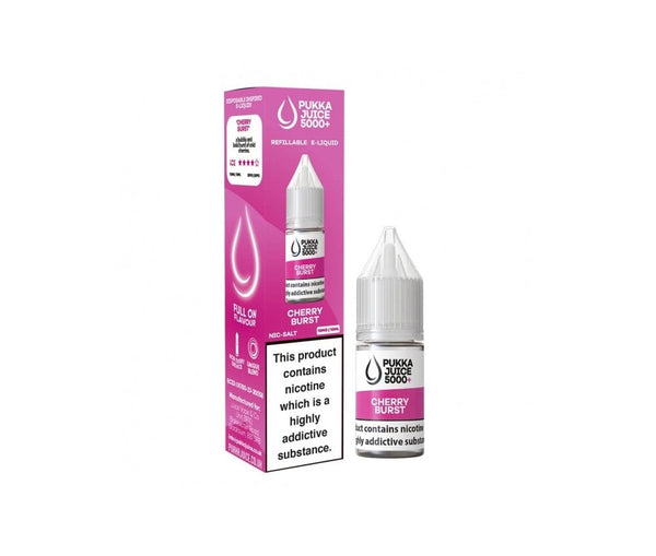 Cherry Burst E-Liquid Nicotine Salt By Pukka Juice 10ml - Vapestore Direct