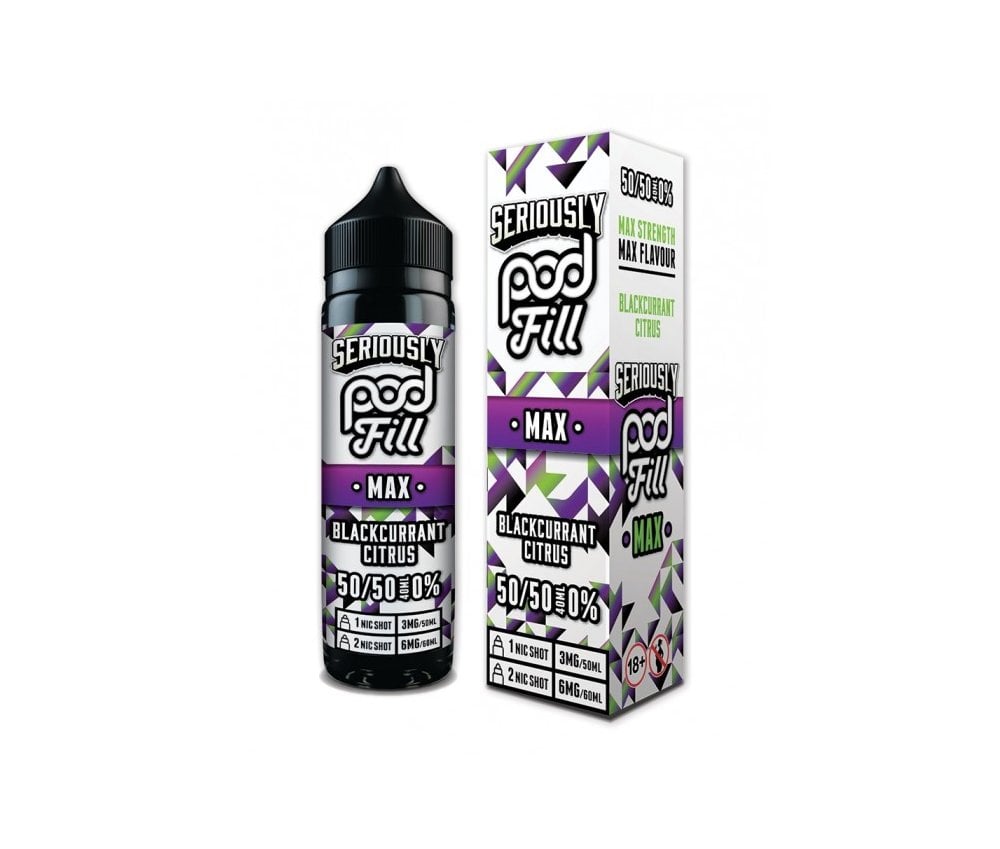 Blackcurrant Citrus Seriously Max Pod Fill E-Liquid Shortfill By Doozy 40ml - Vapestore Direct