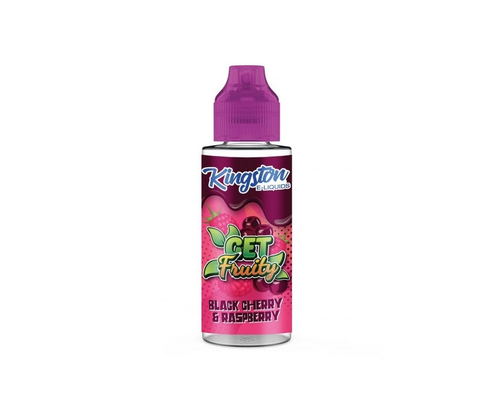 Black Cherry & Raspberry Get Fruity E-Liquid Shortfill By Kingston 100ml - Vapestore Direct