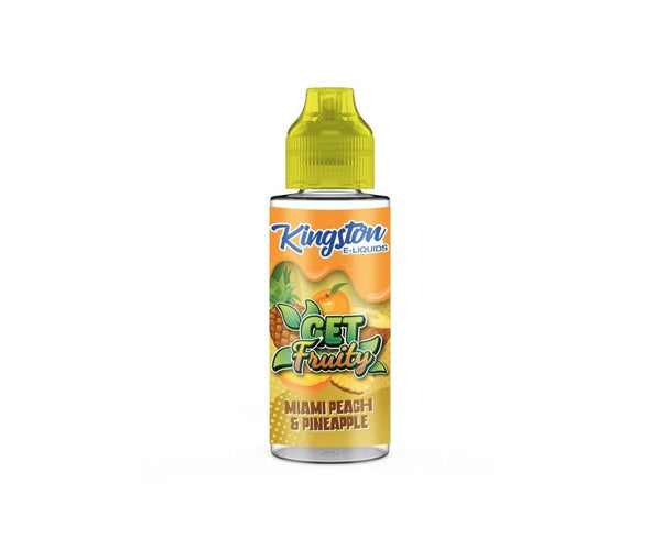 Miami Peach Pineapple Get Fruity E-Liquid Shortfill By Kingston 100ml - Vapestore Direct