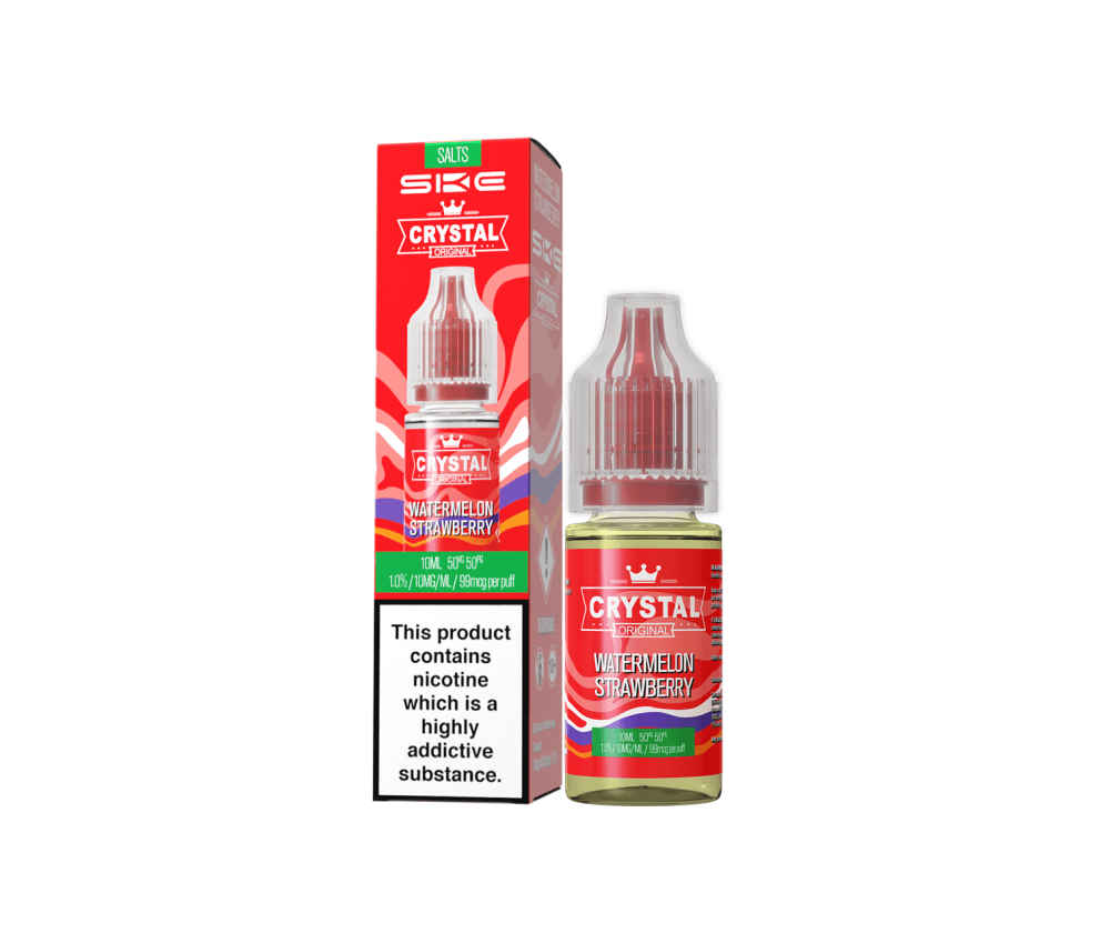 Watermelon Strawberry E-Liquid Nicotine Salt By SKE Crystal V2 10ml - Vapestore Direct