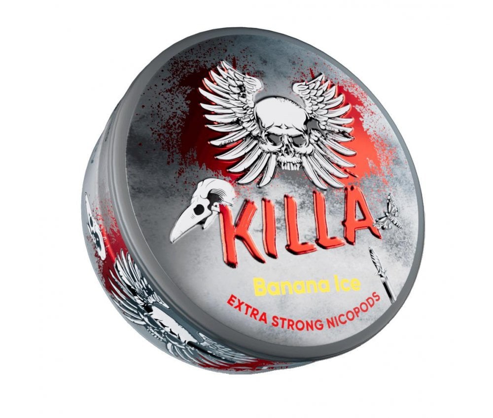 Killa Banana Ice Nic Pouches 16mg - Vapestore Direct