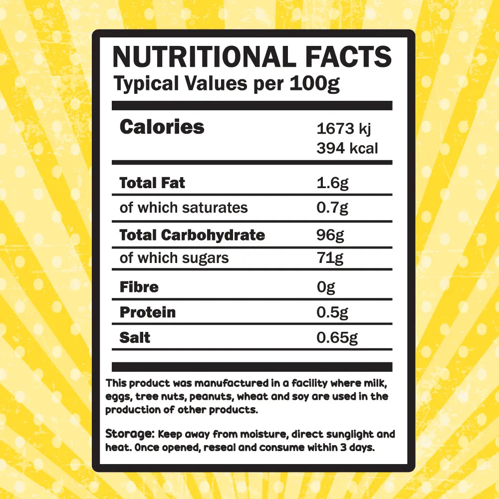 Freezy Treats Sherbet Pips Freeze Dried Candy Nutritional Facts - Vapestore Direct