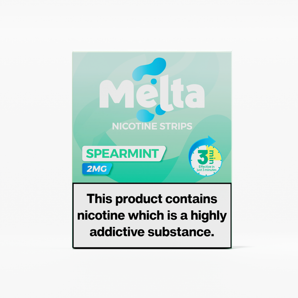 Spearmint Flavour Nicotine Strips By Melta 2mg - Vapestore Direct