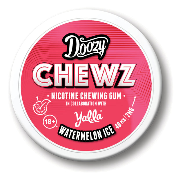Doozy Chewz Watermelon Ice Flavour Nicotine Gum - Vaperstore Direct
