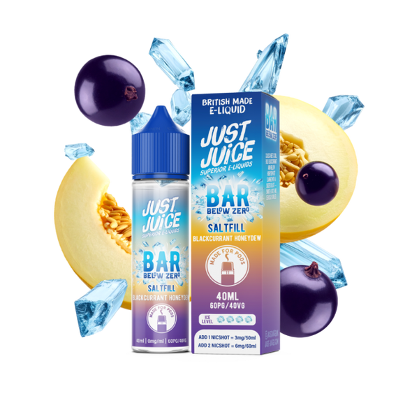 Blackcurrant Honeydew Below Zero E-Liquid Bar Shortfill By Just Juice 40ml - Vapestore Direct
