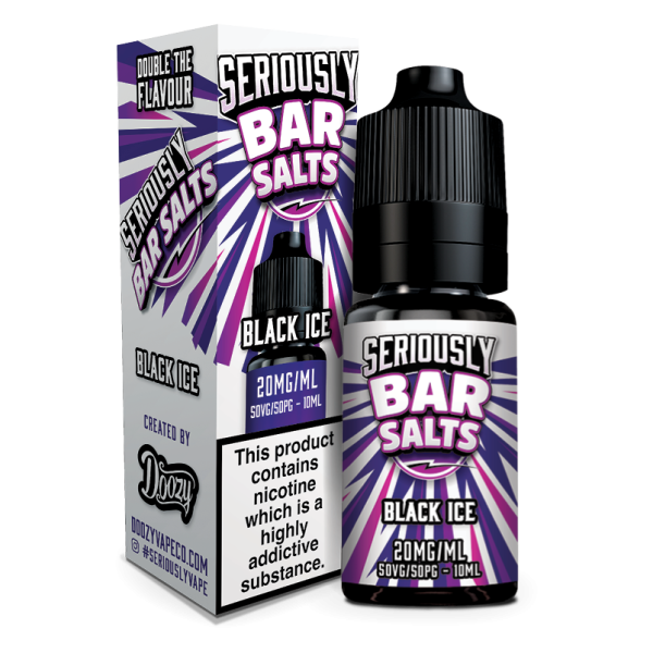 Black Ice Seriously Bar Salts E-Liquid Nicotine Salt By Doozy Vape 10ml - Vapestore Direct