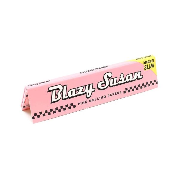 Blazy Susan King Size Slim Pink Rolling Papers - Vapestore Direct