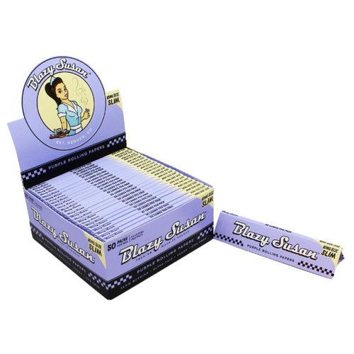 Blazy Susan King Size Purple Rolling Papers - Vapestore Direct