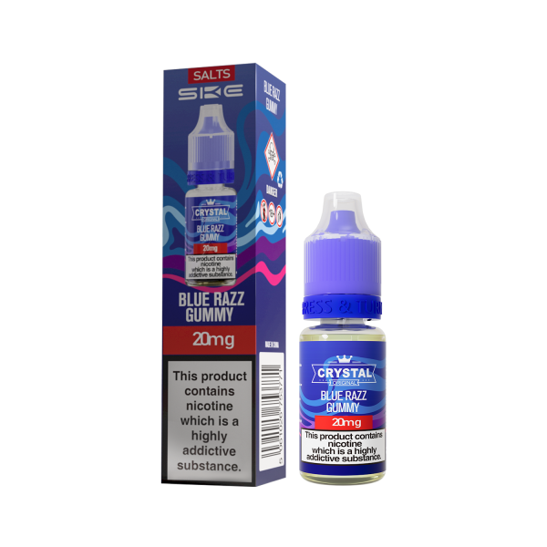 Blue Razz Gummy E-Liquid Nicotine Salt By SKE Crystal V2 10ml - Vapestore Direct