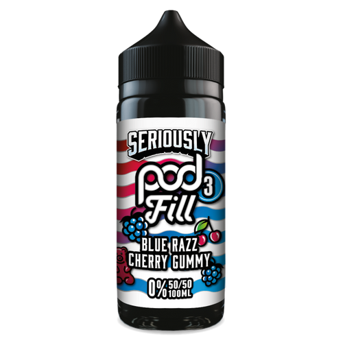 Blue Razz Cherry Gummy Seriously Pod Fill 3 E-Liquid Shortfill By Doozy Vape 100ml - Vapestore Direct
