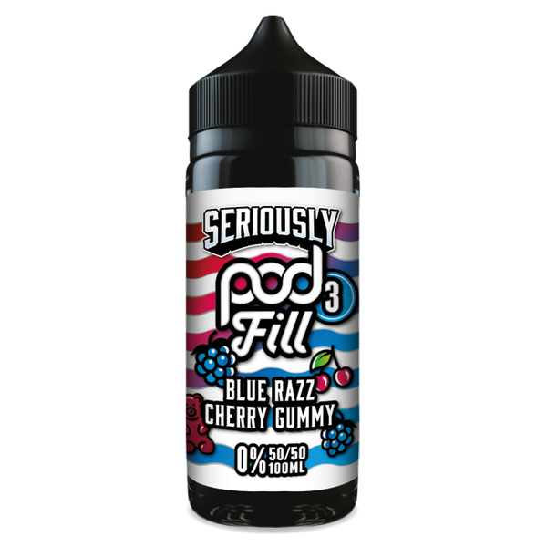 Blue Razz Cherry Gummy Seriously Pod Fill 3 E-Liquid Shortfill By Doozy Vape 100ml - Vapestore Direct
