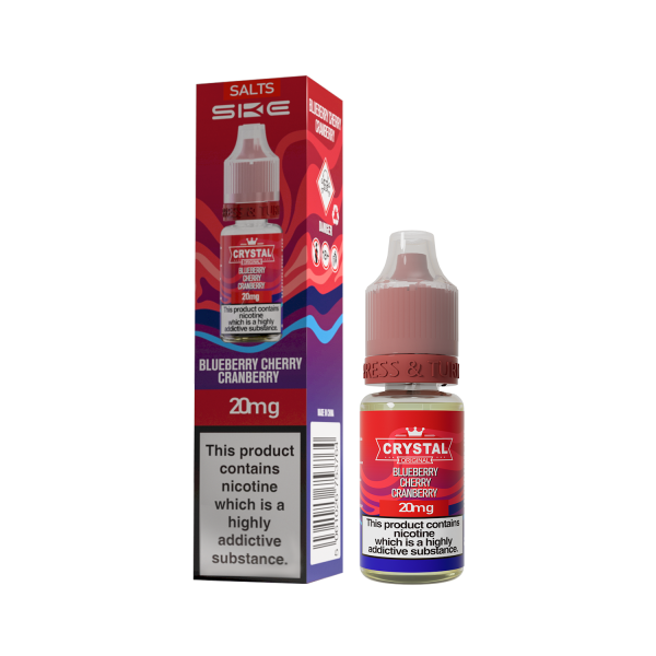 Blueberry Cherry Cranberry E-Liquid Nicotine Salt By SKE Crystal V2 10ml - Vapestore Direct