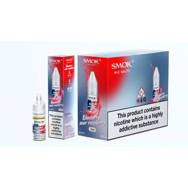 Blueberry Sour Raspberry E-Liquid Nicotine Salt By Smok 10ml - Vapestore Direct