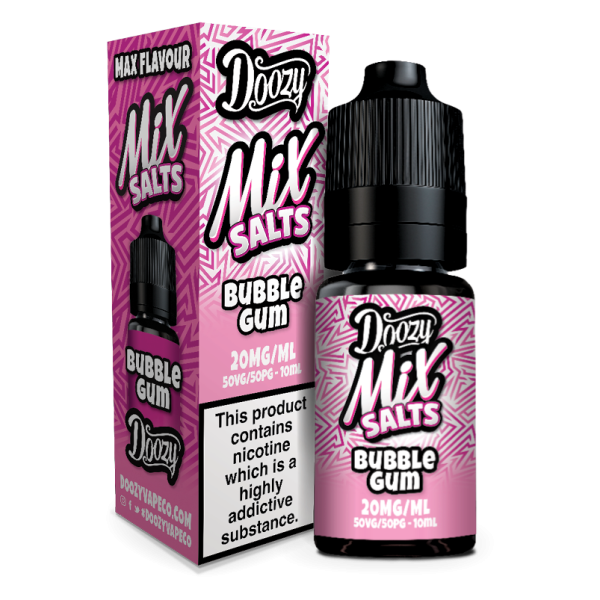 Bubblegum E-Liquid Nicotine Mix Salts By Doozy Vape 10ml - Vapestore Direct
