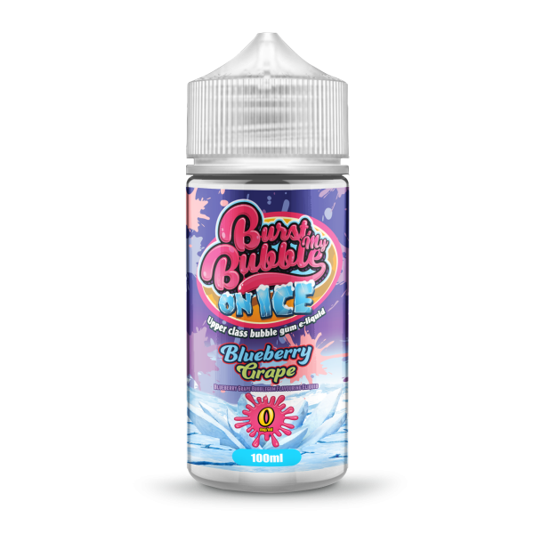 Blueberry Grape On Ice Bubblegum E-Liquid Shortfill By Burst My Bubble 100ml - Vapestore Direct