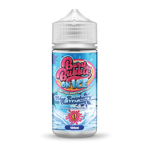 Blue Raspberry Bubblegum On Ice E-Liquid Shortfill By Burst My Bubble 100ml - Vapestore Direct