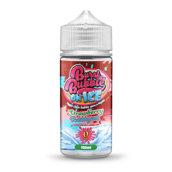 Strawberry Bubblegum On Ice E-Liquid Shortfill By Burst My Bubble 100ml - Vapestore Direct